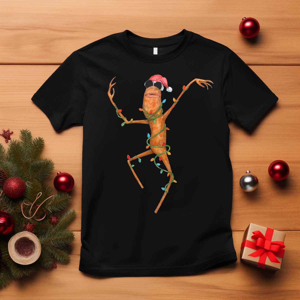 Marcus The Worm Christmas T Shirt Internet Weirdcore Brainrot Humor - Wonder Print Shop