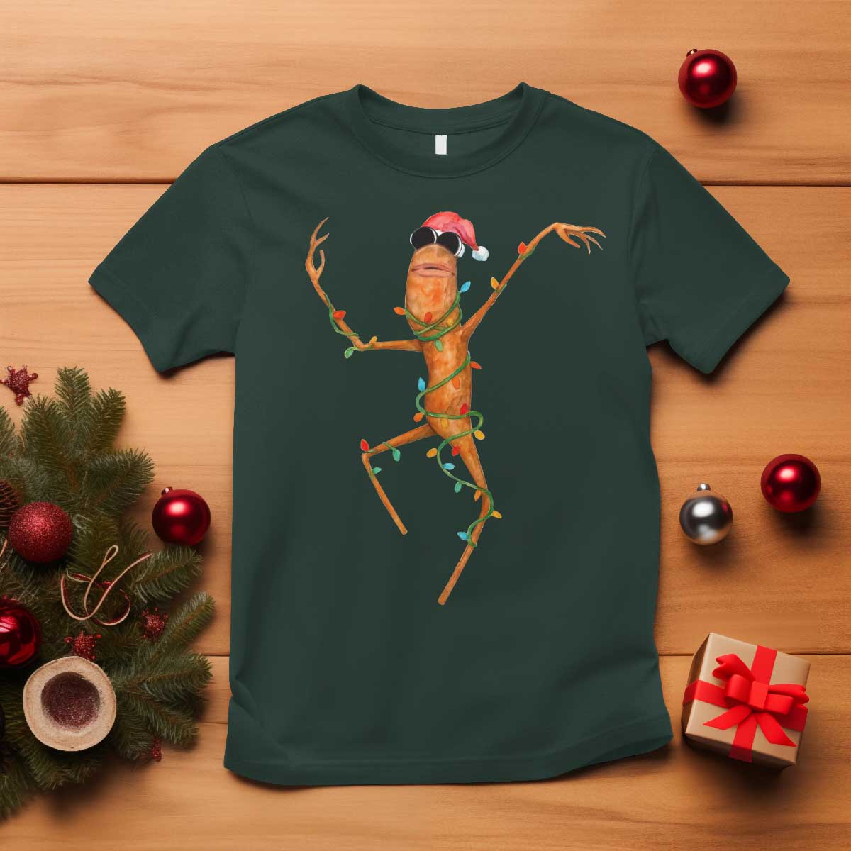 Marcus The Worm Christmas T Shirt Internet Weirdcore Brainrot Humor - Wonder Print Shop