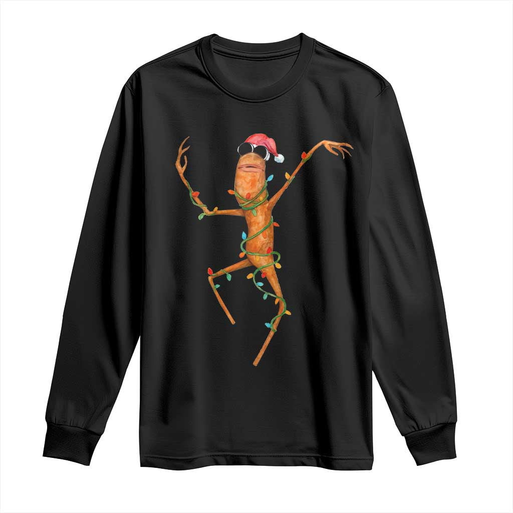Marcus The Worm Christmas Long Sleeve Shirt Internet Weirdcore Brainrot Humor - Wonder Print Shop