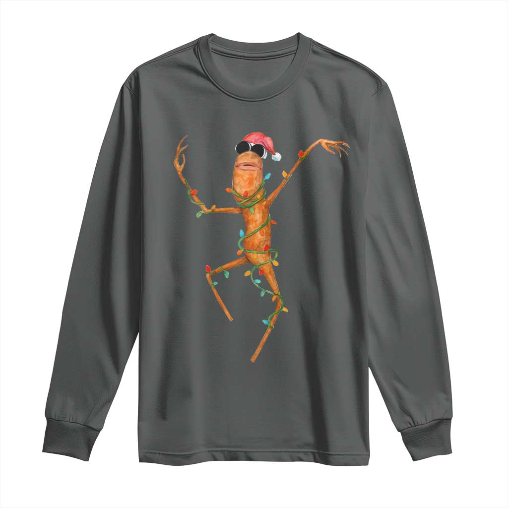 Marcus The Worm Christmas Long Sleeve Shirt Internet Weirdcore Brainrot Humor - Wonder Print Shop