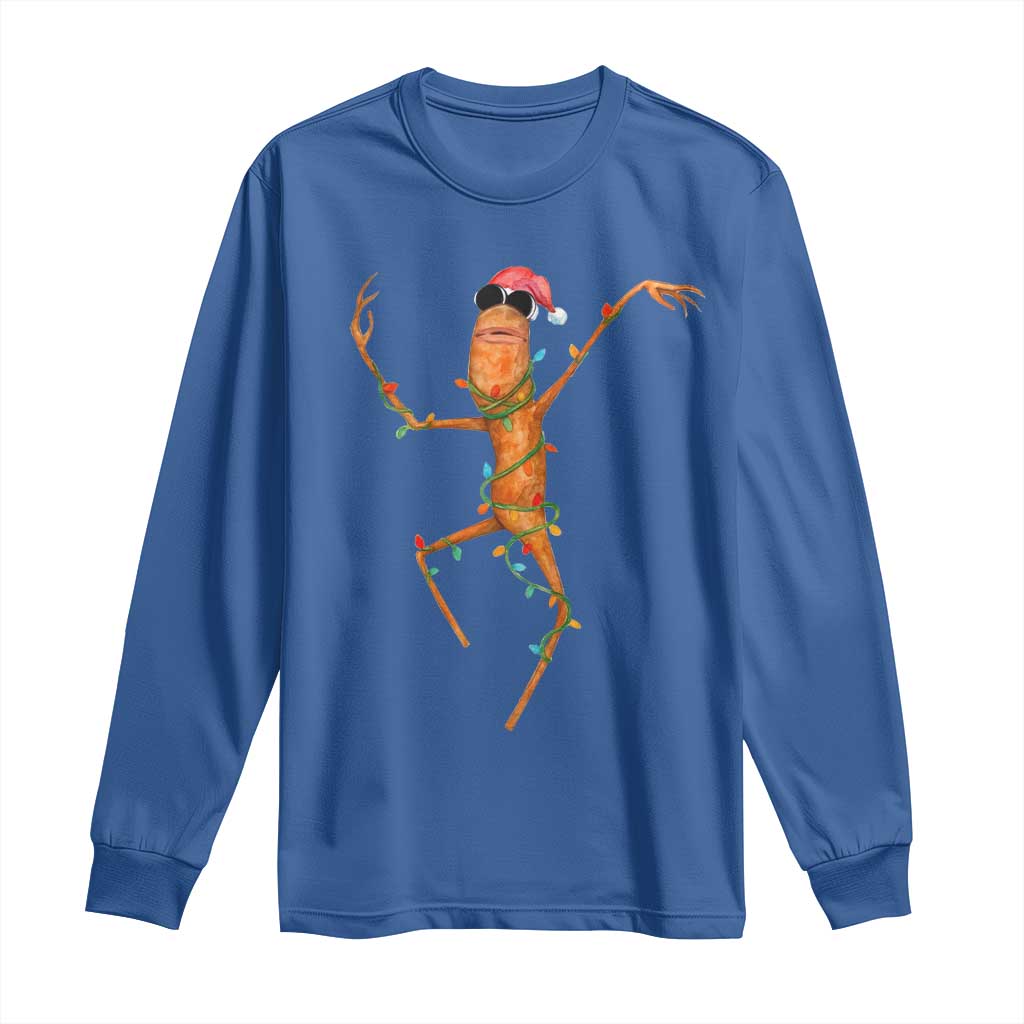 Marcus The Worm Christmas Long Sleeve Shirt Internet Weirdcore Brainrot Humor - Wonder Print Shop
