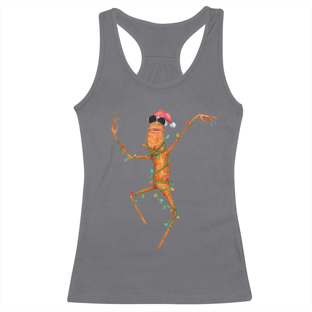 Marcus The Worm Christmas Racerback Tank Top Internet Weirdcore Brainrot Humor - Wonder Print Shop
