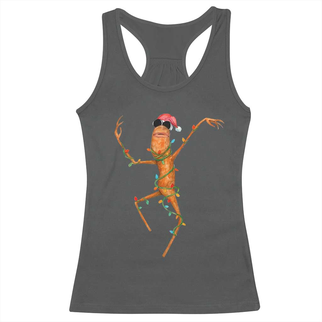 Marcus The Worm Christmas Racerback Tank Top Internet Weirdcore Brainrot Humor - Wonder Print Shop