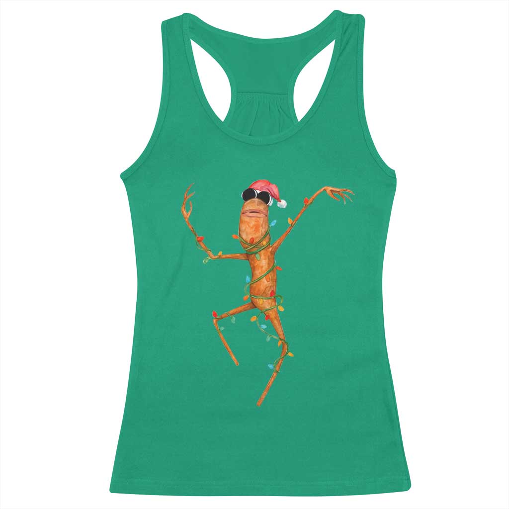 Marcus The Worm Christmas Racerback Tank Top Internet Weirdcore Brainrot Humor - Wonder Print Shop
