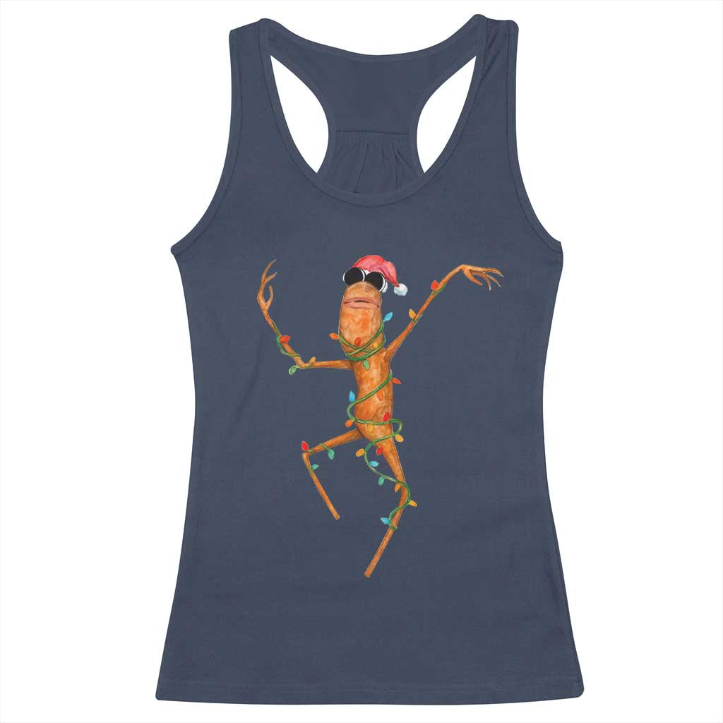 Marcus The Worm Christmas Racerback Tank Top Internet Weirdcore Brainrot Humor - Wonder Print Shop