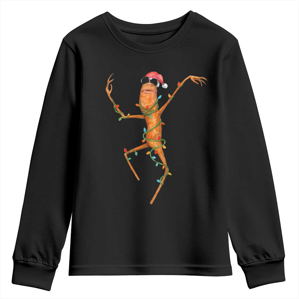 Marcus The Worm Christmas Youth Sweatshirt Internet Weirdcore Brainrot Humor - Wonder Print Shop