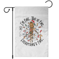 Marcus The Worm Christmas Meme Garden Flag I'm Fine Everything is Fine - Wonder Print Shop