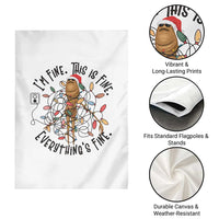 Marcus The Worm Christmas Meme Garden Flag I'm Fine Everything is Fine - Wonder Print Shop
