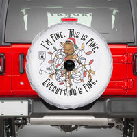 Marcus The Worm Christmas Meme Spare Tire Cover I'm Fine Everything is Fine - Wonder Print Shop