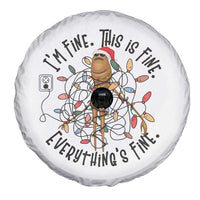 Marcus The Worm Christmas Meme Spare Tire Cover I'm Fine Everything is Fine - Wonder Print Shop