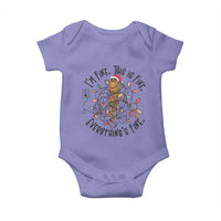 Marcus The Worm Christmas Meme Baby Onesie I'm Fine Everything is Fine - Wonder Print Shop