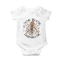 Marcus The Worm Christmas Meme Baby Onesie I'm Fine Everything is Fine - Wonder Print Shop