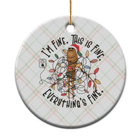 Marcus The Worm Christmas Meme Ceramic Ornament I'm Fine Everything is Fine - Wonder Print Shop