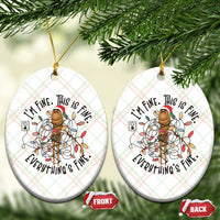 Marcus The Worm Christmas Meme Ceramic Ornament I'm Fine Everything is Fine - Wonder Print Shop