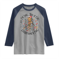 Marcus The Worm Christmas Meme Raglan Shirt I'm Fine Everything is Fine - Wonder Print Shop
