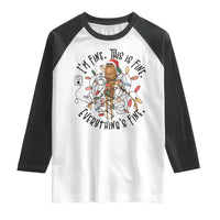 Marcus The Worm Christmas Meme Raglan Shirt I'm Fine Everything is Fine - Wonder Print Shop