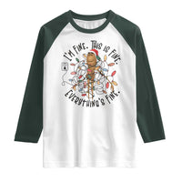 Marcus The Worm Christmas Meme Raglan Shirt I'm Fine Everything is Fine - Wonder Print Shop