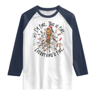 Marcus The Worm Christmas Meme Raglan Shirt I'm Fine Everything is Fine - Wonder Print Shop