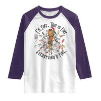 Marcus The Worm Christmas Meme Raglan Shirt I'm Fine Everything is Fine - Wonder Print Shop