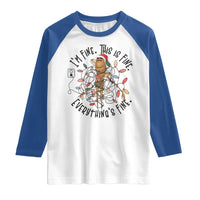Marcus The Worm Christmas Meme Raglan Shirt I'm Fine Everything is Fine - Wonder Print Shop