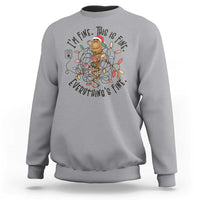 Marcus The Worm Christmas Meme Sweatshirt I'm Fine Everything is Fine - Wonder Print Shop