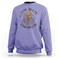 Marcus The Worm Christmas Meme Sweatshirt I'm Fine Everything is Fine - Wonder Print Shop