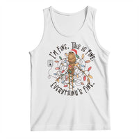 Marcus The Worm Christmas Meme Tank Top I'm Fine Everything is Fine - Wonder Print Shop