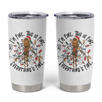 Marcus The Worm Christmas Meme Tumbler Cup I'm Fine Everything is Fine - Wonder Print Shop