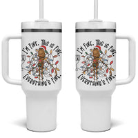 Marcus The Worm Christmas Meme Tumbler With Handle I'm Fine Everything is Fine - Wonder Print Shop