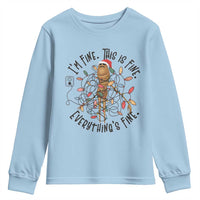 Marcus The Worm Christmas Meme Youth Sweatshirt I'm Fine Everything is Fine - Wonder Print Shop