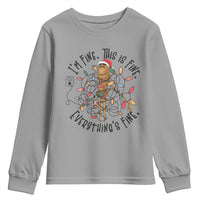 Marcus The Worm Christmas Meme Youth Sweatshirt I'm Fine Everything is Fine - Wonder Print Shop