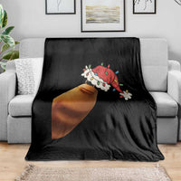 Marcus The Worm Christmas Throw Blanket Funny Internet Brainrot Meme - Wonder Print Shop
