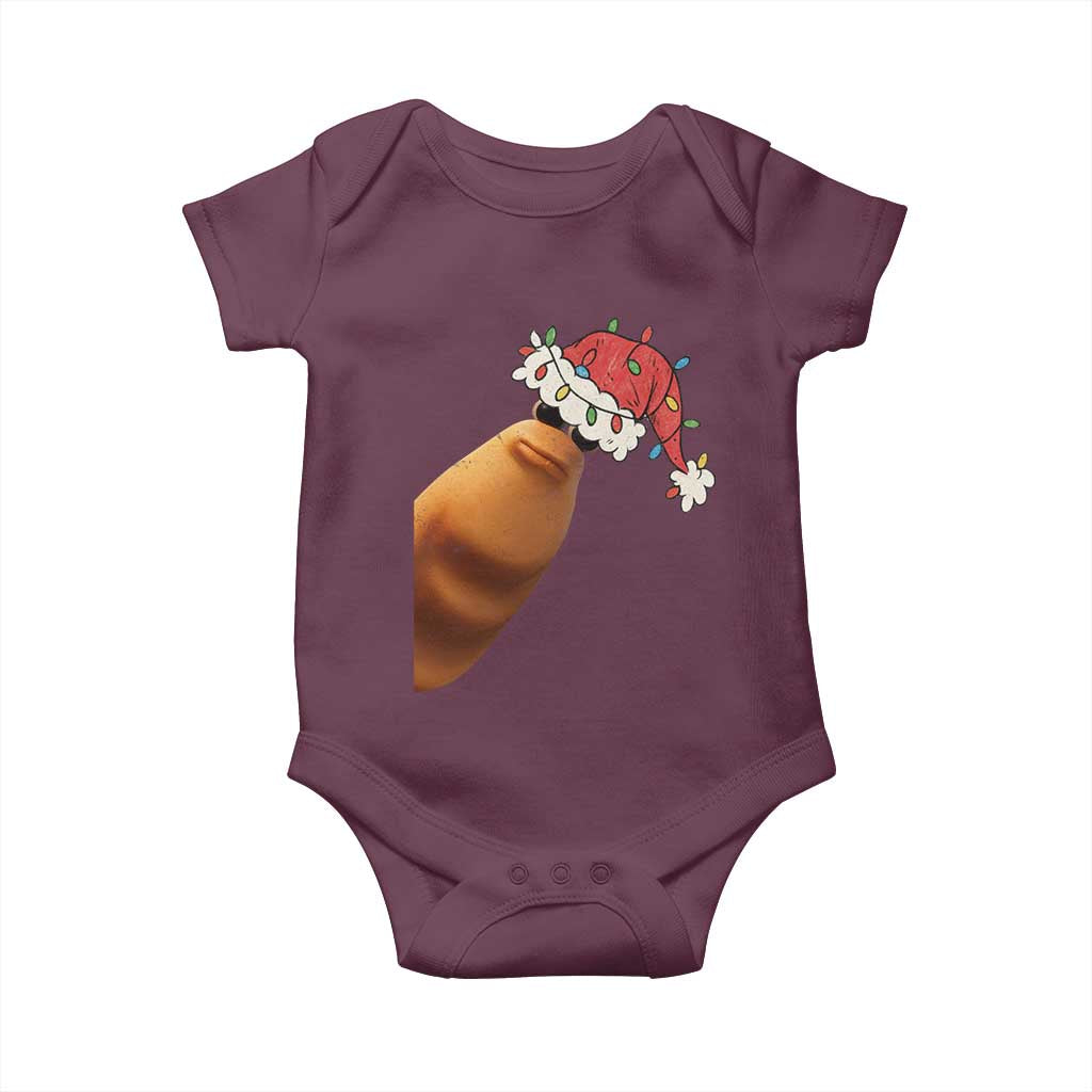 Marcus The Worm Christmas Baby Onesie Funny Internet Brainrot Meme - Wonder Print Shop