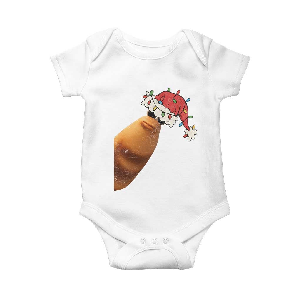 Marcus The Worm Christmas Baby Onesie Funny Internet Brainrot Meme - Wonder Print Shop