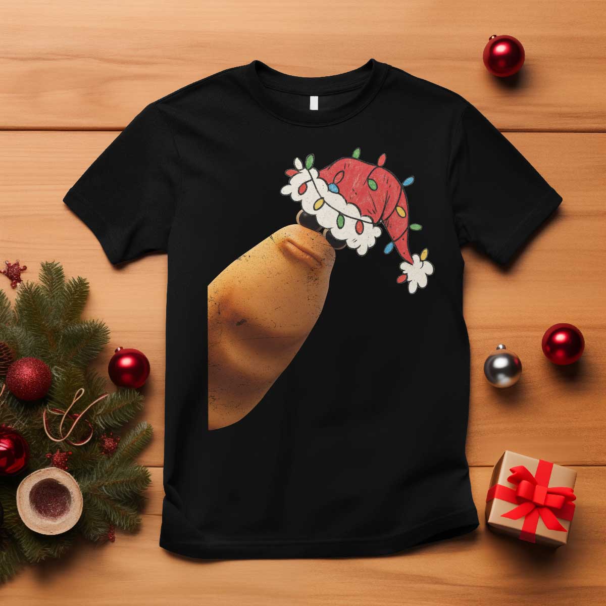 Marcus The Worm Christmas T Shirt Funny Internet Brainrot Meme - Wonder Print Shop