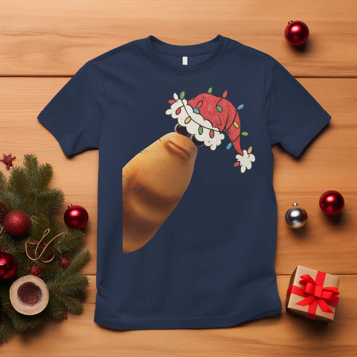 Marcus The Worm Christmas T Shirt Funny Internet Brainrot Meme - Wonder Print Shop