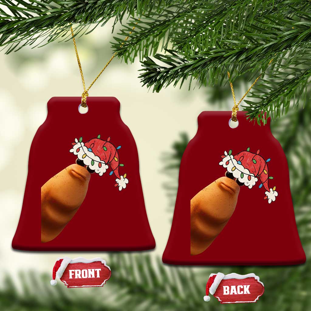 Marcus The Worm Christmas Ceramic Ornament Funny Internet Brainrot Meme - Wonder Print Shop