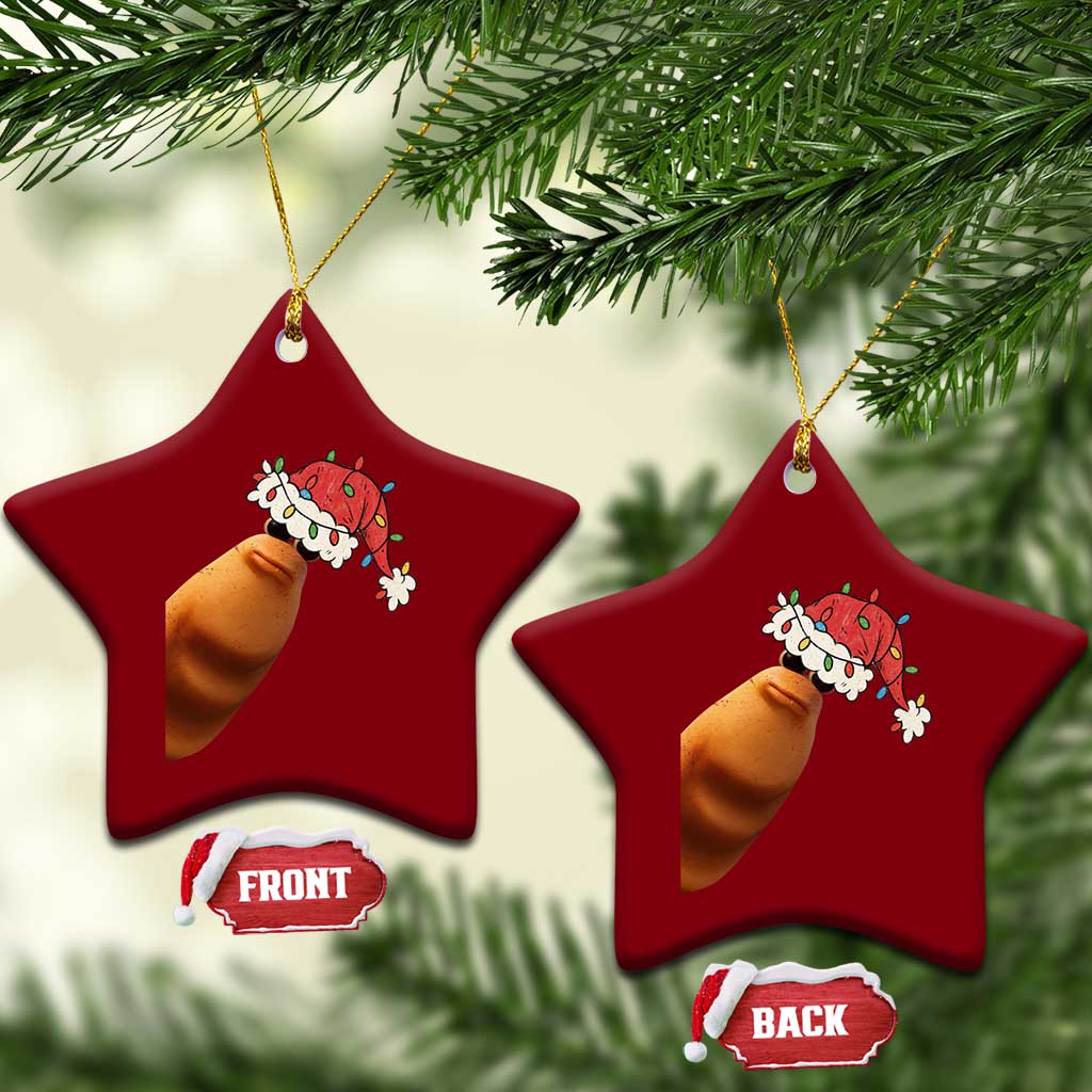 Marcus The Worm Christmas Ceramic Ornament Funny Internet Brainrot Meme - Wonder Print Shop