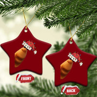 Marcus The Worm Christmas Ceramic Ornament Funny Internet Brainrot Meme - Wonder Print Shop