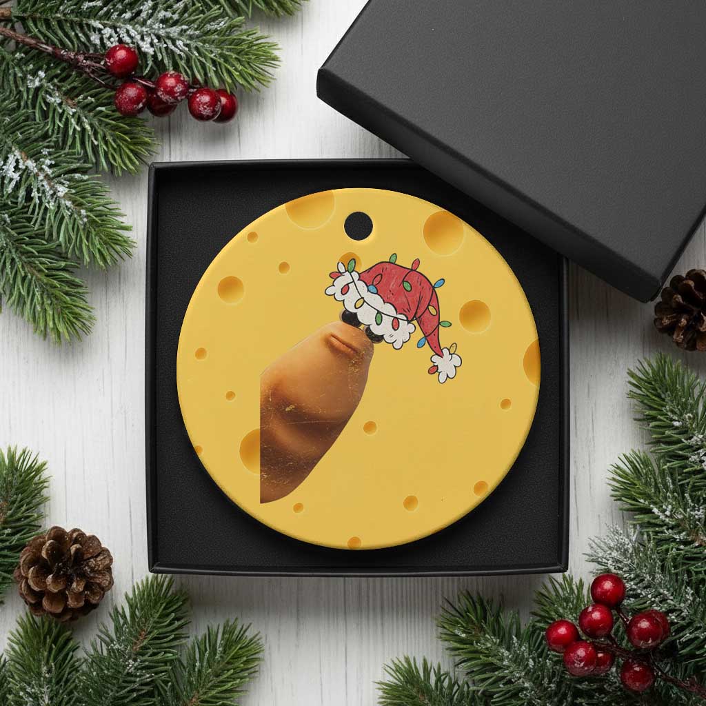 Marcus The Worm Christmas Ceramic Ornament Funny Internet Brainrot Meme - Wonder Print Shop