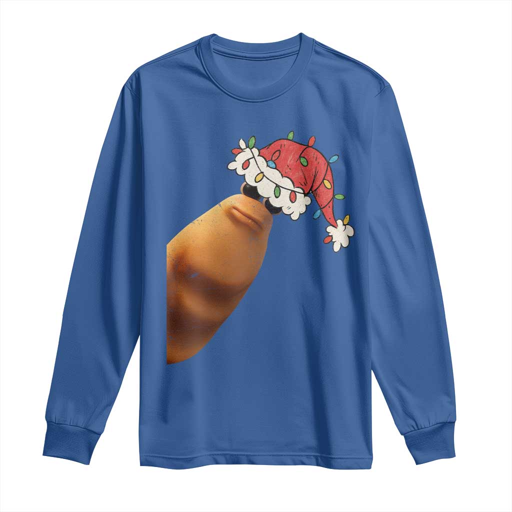 Marcus The Worm Christmas Long Sleeve Shirt Funny Internet Brainrot Meme - Wonder Print Shop