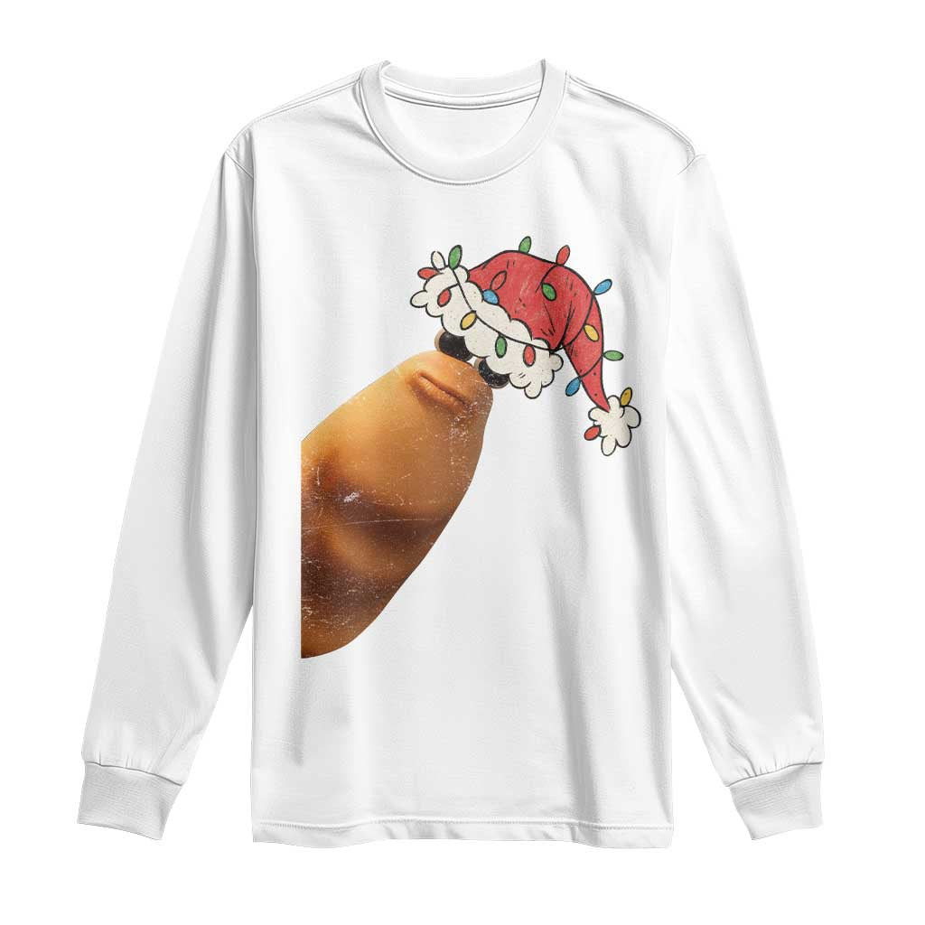 Marcus The Worm Christmas Long Sleeve Shirt Funny Internet Brainrot Meme - Wonder Print Shop