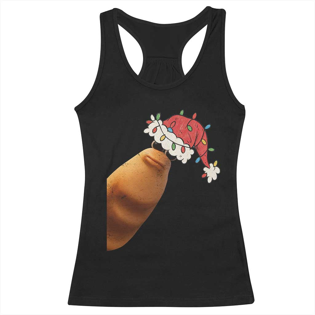 Marcus The Worm Christmas Racerback Tank Top Funny Internet Brainrot Meme - Wonder Print Shop