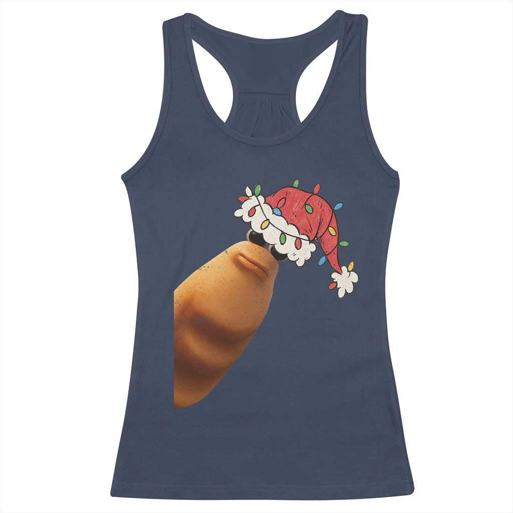 Marcus The Worm Christmas Racerback Tank Top Funny Internet Brainrot Meme - Wonder Print Shop