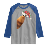 Marcus The Worm Christmas Raglan Shirt Funny Internet Brainrot Meme - Wonder Print Shop