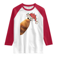 Marcus The Worm Christmas Raglan Shirt Funny Internet Brainrot Meme - Wonder Print Shop