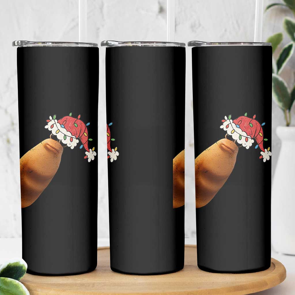 Marcus The Worm Christmas Skinny Tumbler Funny Internet Brainrot Meme - Wonder Print Shop