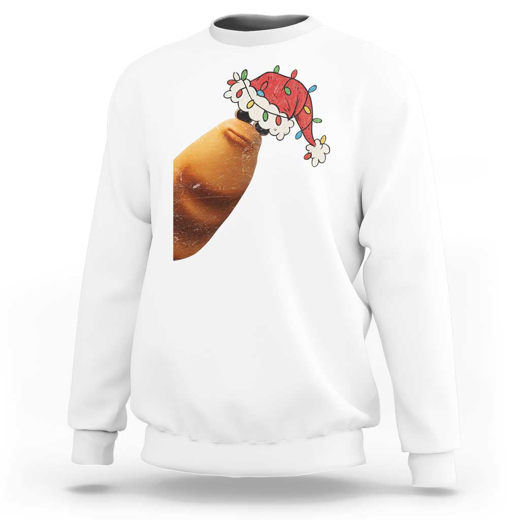 Marcus The Worm Christmas Sweatshirt Funny Internet Brainrot Meme - Wonder Print Shop