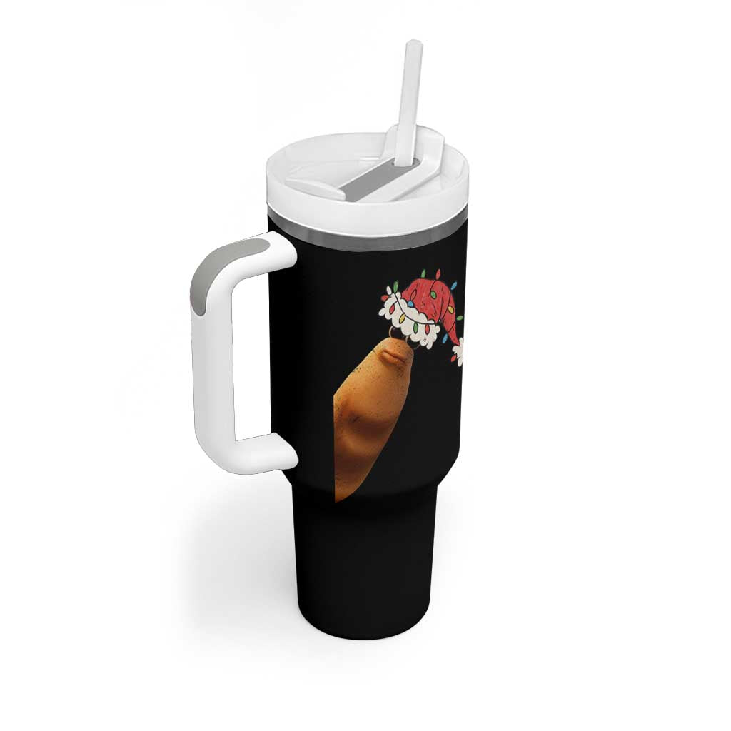 Marcus The Worm Christmas Tumbler With Handle Funny Internet Brainrot Meme - Wonder Print Shop