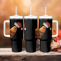 Marcus The Worm Christmas Tumbler With Handle Funny Internet Brainrot Meme - Wonder Print Shop